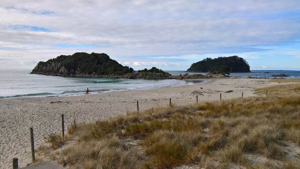 This is a photo of the Main beach at Mount Maunganui